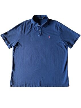 Polo Ralph Lauren Men's Blue 100% Cotton Classic Fit Polo Shirt Size XXL